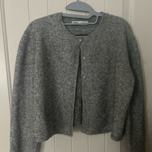 Zara grey cardigan size large worn once